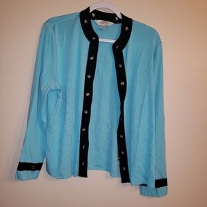 Ming Wang Cardigan with Zipper